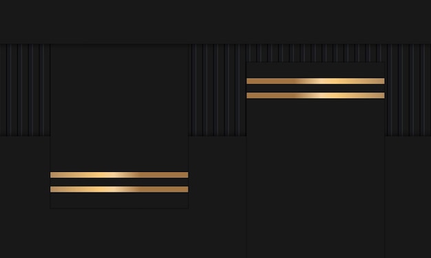 Nowoczesny Czarny Dop I Złote Luksusowe Tło