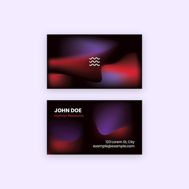 Plik wektorowy nowoczesny czerwony fioletowy wzór wizytówki mesh gradient color