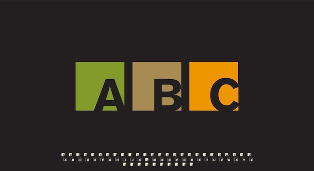 Plik wektorowy nowoczesny design czcionki, modne litery alfabetu