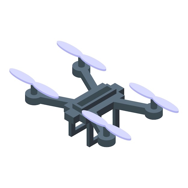 Nowoczesny dron latający z czterema wirnikami i gimbalem do kamery