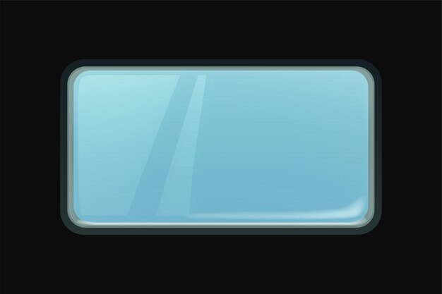 nowoczesny duży niebieski przezroczysty szklany kształt prostokąta