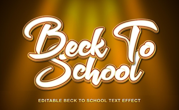 Nowoczesny edytowalny efekt tekstu w stylu szkolnej typografii