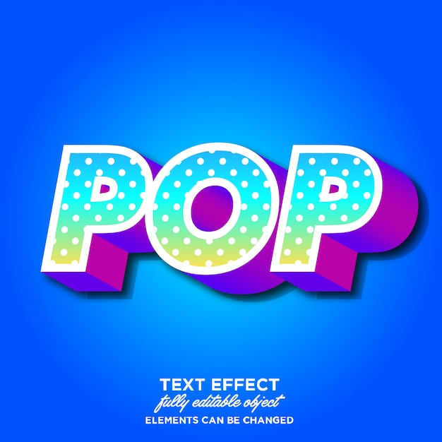 Nowoczesny efekt czcionki pop-art