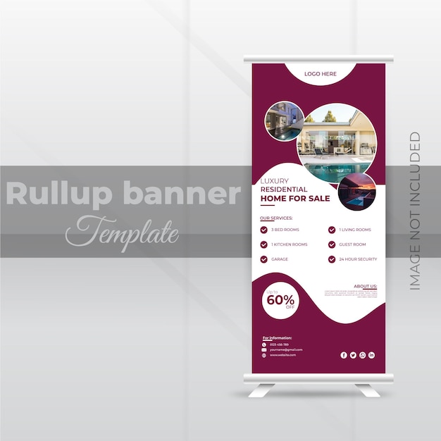 Nowoczesny, Elegancki, Korporacyjny, Minimalistyczny Szablon Projektu Rollup Banner