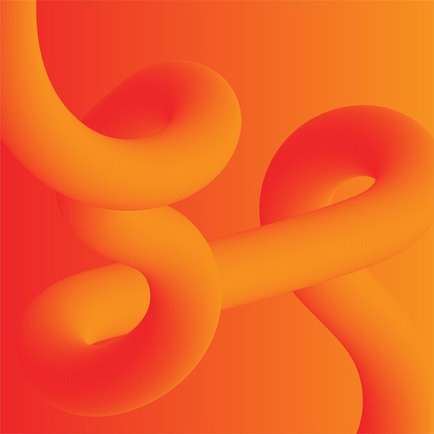 Nowoczesny geometryczny pomarańczowy projekt tła w stylu 3D z jasnymi kolorami