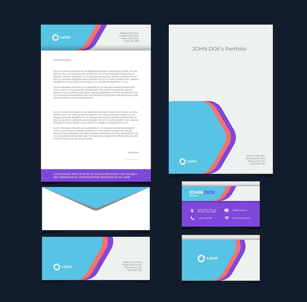 Nowoczesny hexagonowy projekt papierniczy