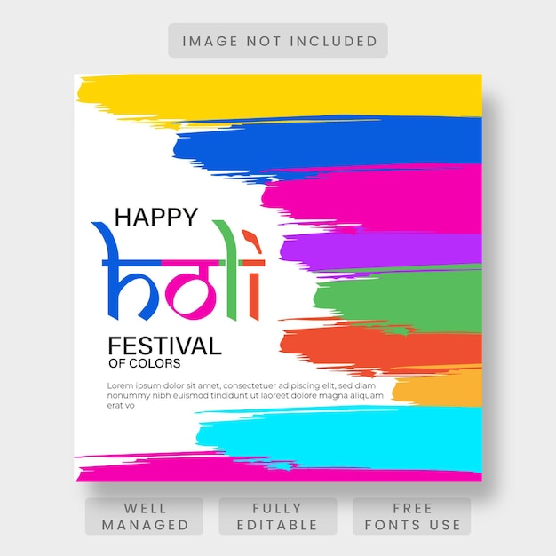 Nowoczesny Holi Festiwal Kolorów Z Tłem Pociągnięcia Pędzlem