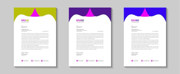 Nowoczesny i czysty projekt papieru firmowego