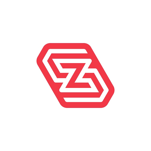 Plik wektorowy nowoczesny i minimalistyczny inicjał logo zs lub sz monogram