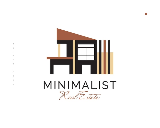 Nowoczesny I Minimalistyczny Projekt Logo Nieruchomości Minimal House Logo
