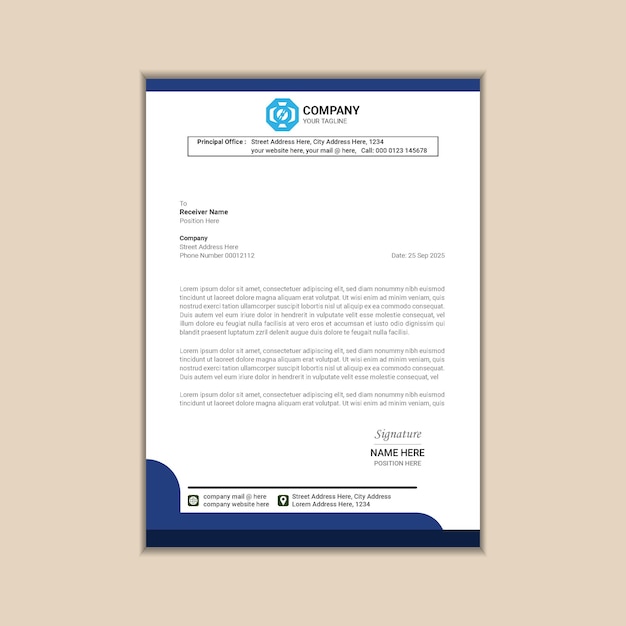 Nowoczesny i profesjonalny projekt papieru firmowego