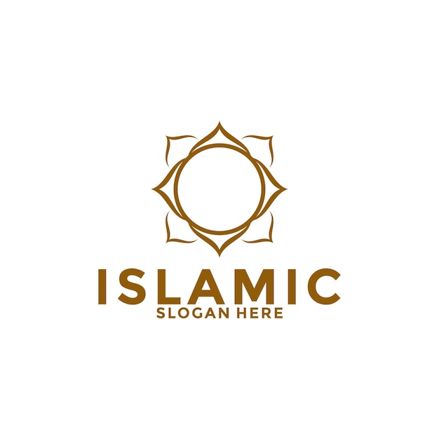 Plik wektorowy nowoczesny islamski luksusowy wektorowy szablon muzułmańskiego logo ikony