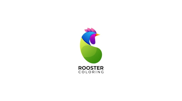 Nowoczesny Kolorowy Projekt Logo Rooster I Szablon Wektora