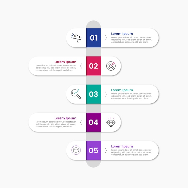 Nowoczesny kolorowy szablon infografiki do prezentacji