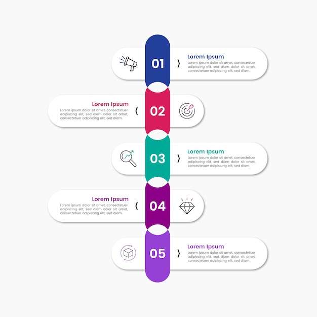 Nowoczesny kolorowy szablon infografiki do prezentacji