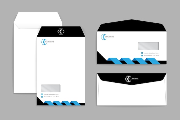 Plik wektorowy nowoczesny korporacyjny projekt koperty w stylu 3d