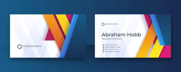 Nowoczesny kreatywny i czysty kolorowy szablon projektu wizytówki Luksusowe eleganckie tło projektu wizytówki z modnymi prostymi abstrakcyjnymi geometrycznymi stylowymi liniami fali Ilustracja wektorowa