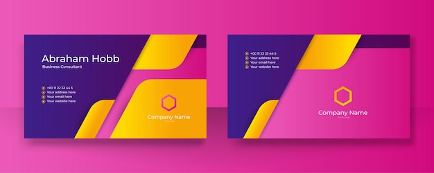 Nowoczesny kreatywny i czysty kolorowy szablon projektu wizytówki Luksusowe eleganckie tło projektu wizytówki z modnymi prostymi abstrakcyjnymi geometrycznymi stylowymi liniami fali Ilustracja wektorowa