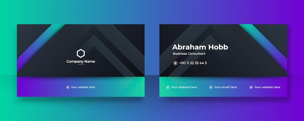 Nowoczesny kreatywny i czysty kolorowy szablon projektu wizytówki Luksusowe eleganckie tło projektu wizytówki z modnymi prostymi abstrakcyjnymi geometrycznymi stylowymi liniami fali Ilustracja wektorowa