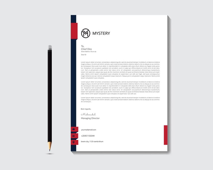 Wektor nowoczesny, kreatywny i czysty projekt papieru firmowego projekt papieru firmowego nowoczesny szablon projektu papieru firmowego