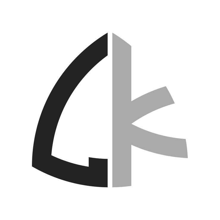 Wektor nowoczesny kreatywny projekt logo lk ikonka lk dla każdego biznesu i firmy