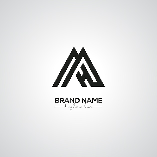 Nowoczesny kreatywny projekt logo MH HM Lettermark dla marki korporacyjnej