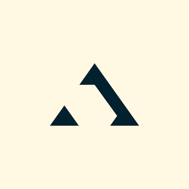 Plik wektorowy nowoczesny list geometryczny szablon znaku