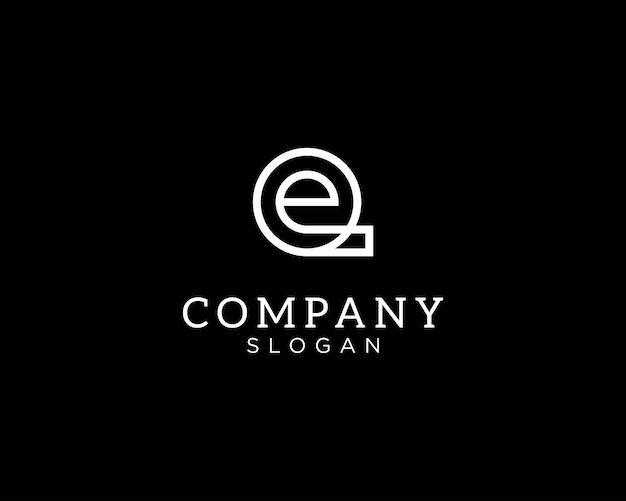 Plik wektorowy nowoczesny minimalistyczny list eq lub qe początkowe logo