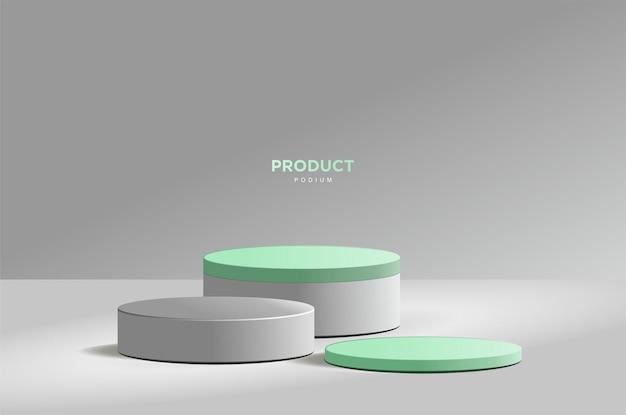 Nowoczesny minimalistyczny podium wyświetlania produktów 3D
