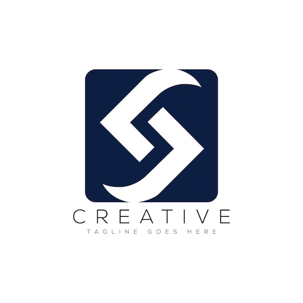 Nowoczesny minimalistyczny szablon logo S. Szablon projektu grafiki wektorowej Element marki