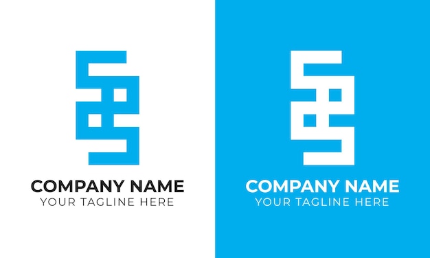 Plik wektorowy nowoczesny minimalny monogram abstrakcyjny szablon projektu logo firmy