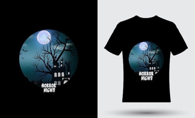 Plik wektorowy nowoczesny, modny t-shirt z ilustracją happy halloween