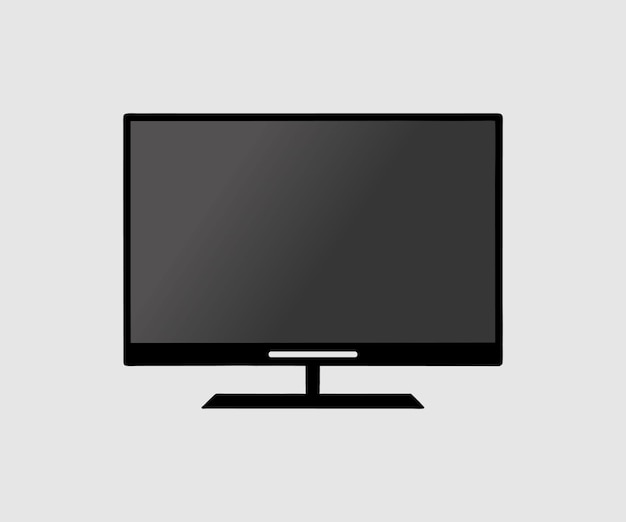 Nowoczesny monitor płaskiego ekranu na jasno szarym tle