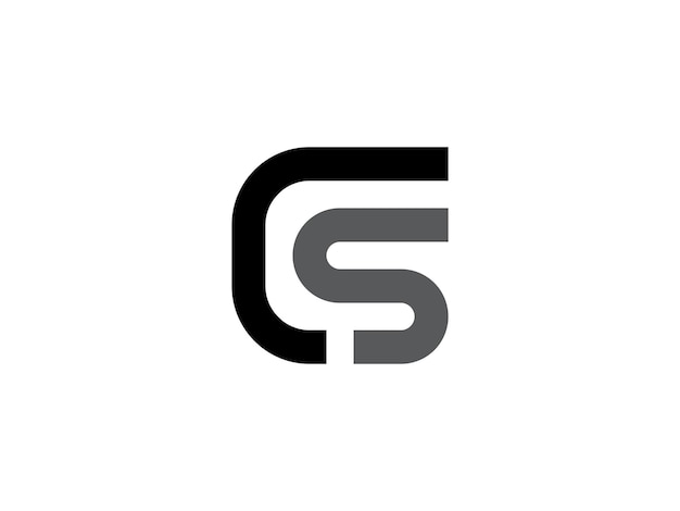nowoczesny monogram logo CS lub SC