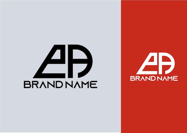 Nowoczesny monogram pierwsza litera pa szablon logo
