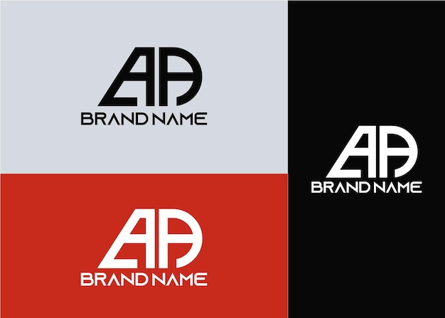 Nowoczesny monogram początkowa litera aa szablon logo