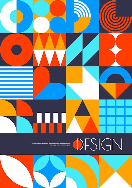Nowoczesny plakat biznesowy z geometrycznym wzorem