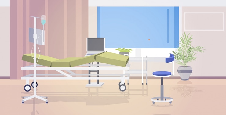 Wektor nowoczesny pokój kliniki