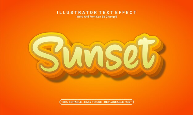 Nowoczesny Projekt Efektu Tekstowego Zachód Słońca