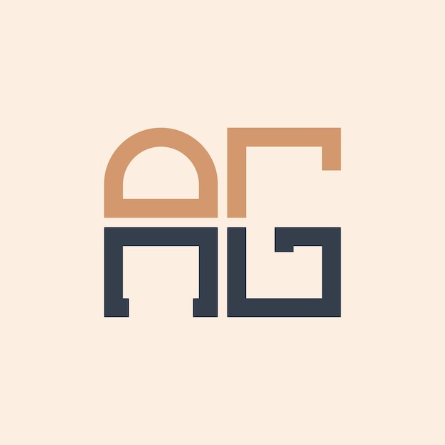 Nowoczesny projekt logo AG Letter Kreatywny i wszechstronny Projekt logo AG odpowiedni dla wszystkich firm