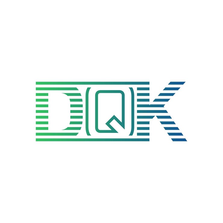Wektor nowoczesny projekt logo dqk list dqk minimalistyczna profesjonalna i wszechstronna ikona marki dla tożsamości biznesowej