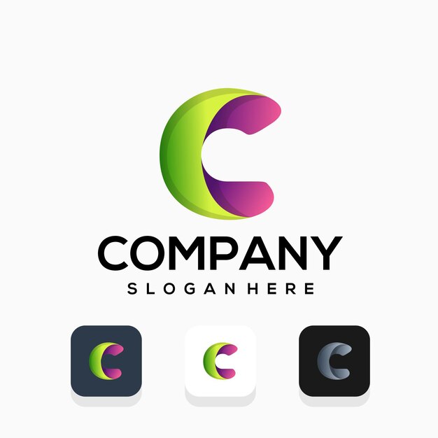 nowoczesny projekt logo litery c