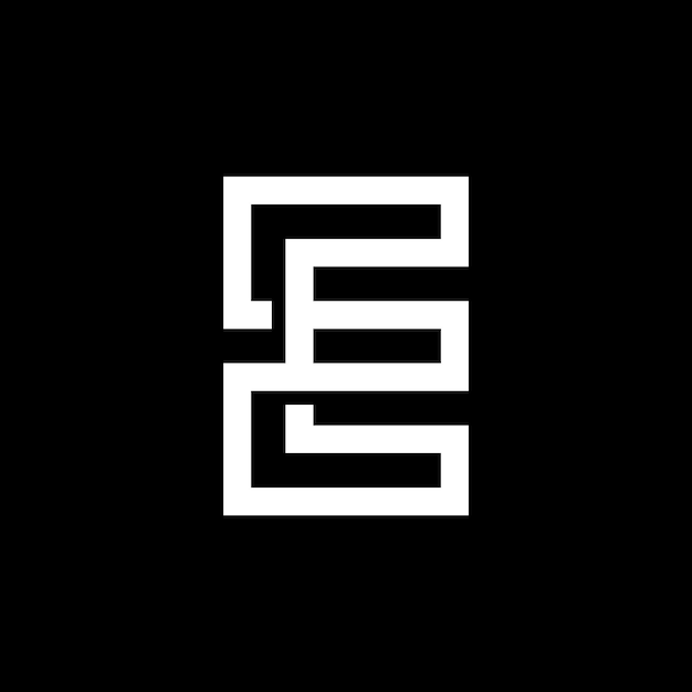 Plik wektorowy nowoczesny projekt logo litery e z nakładającymi się liniami