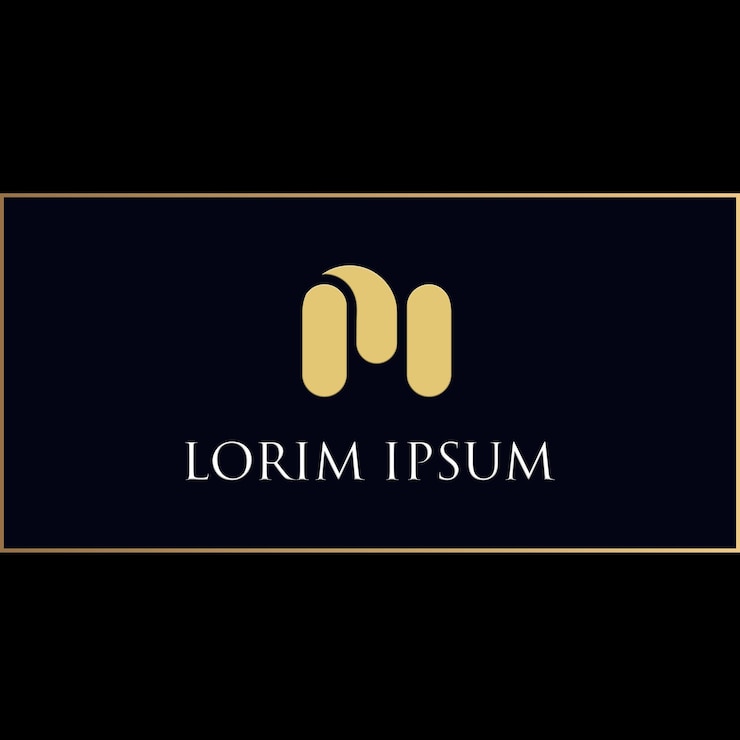 Wektor nowoczesny projekt logo litery m lub w izolowany w eleganckich kolorach złota i srebra