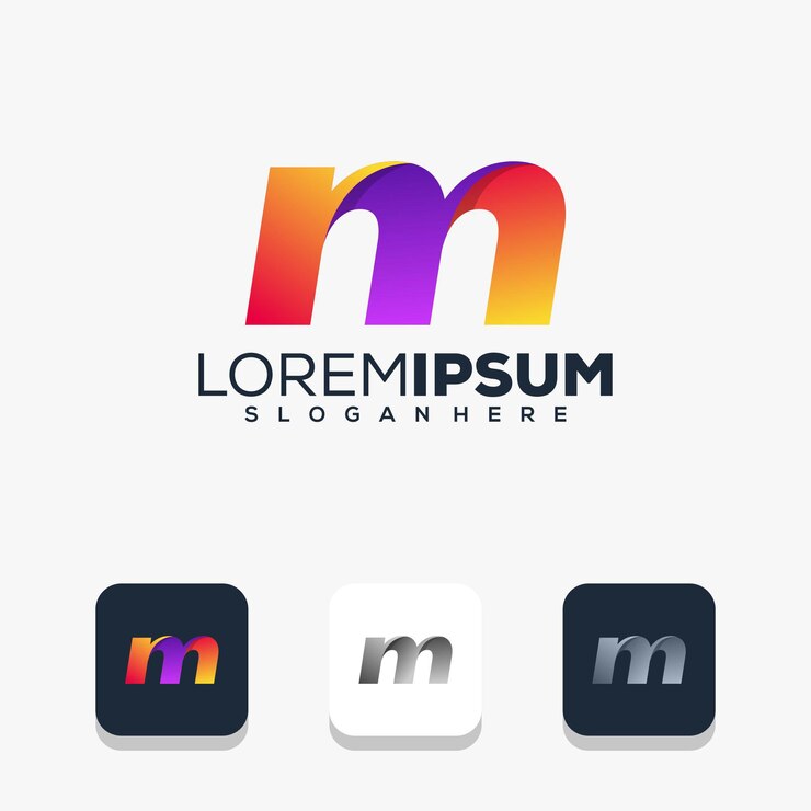 Wektor nowoczesny projekt logo litery m.