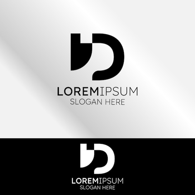 Nowoczesny projekt logo z literą D Monogram dla biznesu