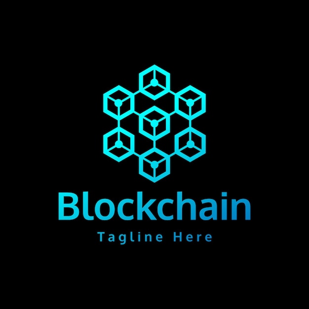 nowoczesny projekt logotypu technologii blockchain