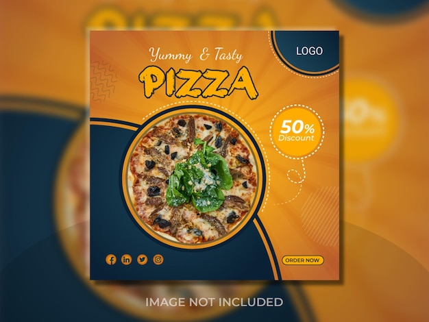 Nowoczesny Projekt Szablonu Baneru Internetowego Pizza