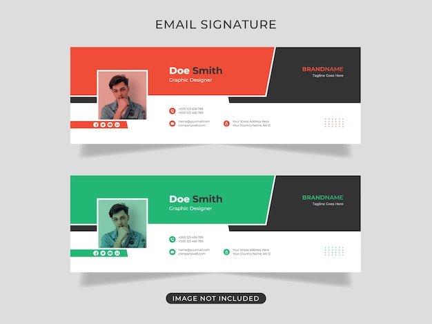 Nowoczesny Projekt Szablonu Podpisu E-mail