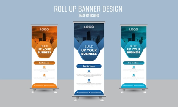 Nowoczesny standee roll up banner design